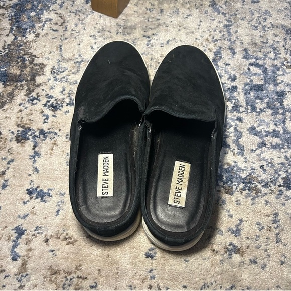 Steve Madden Ezekiel Black Suede Slip-On Mules Size 8.5 - Picture 7 of 11